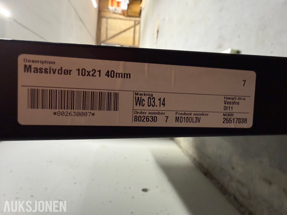 SWEDOOR MASSIVE INNERDØRER 10X21 - 2STK