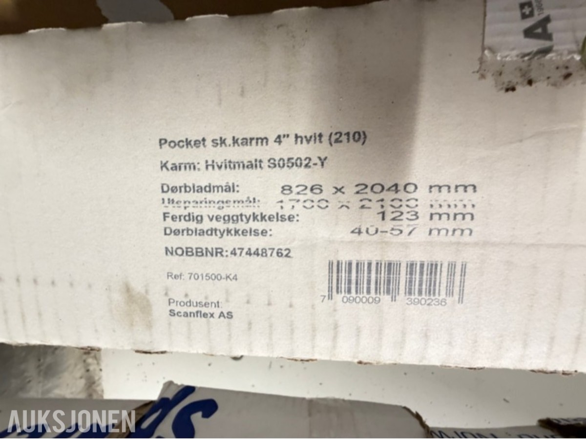DØRKARMER 90X210 CM MED DEMPLIST
