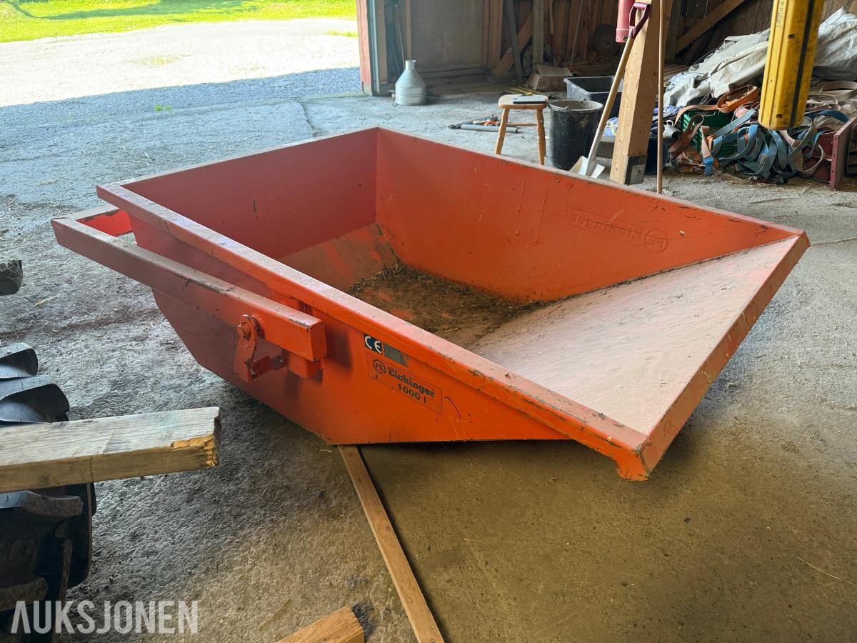 Eichinger massetobb / muck skip 1000 liter – CE-merket