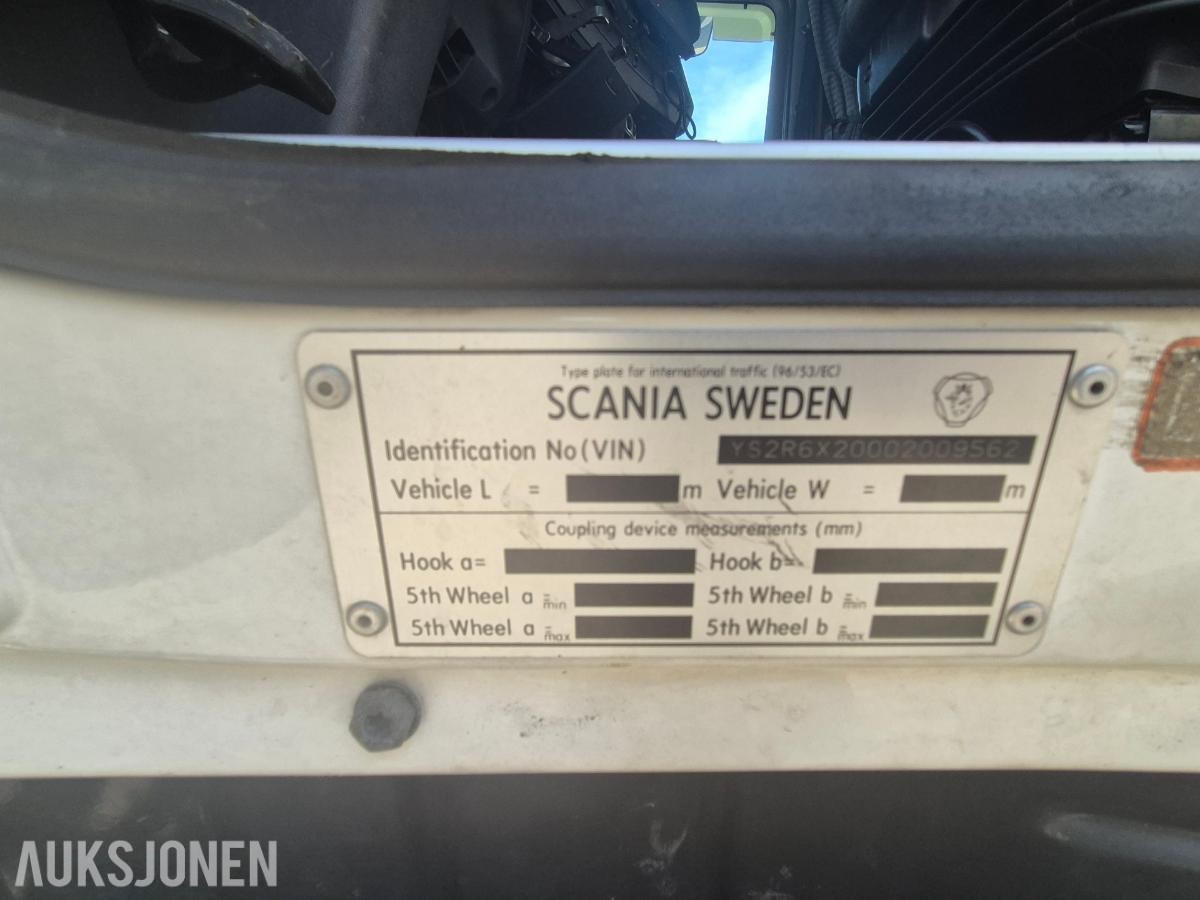 2005 Scania R500 LA med hogstmaskin og fliskutter