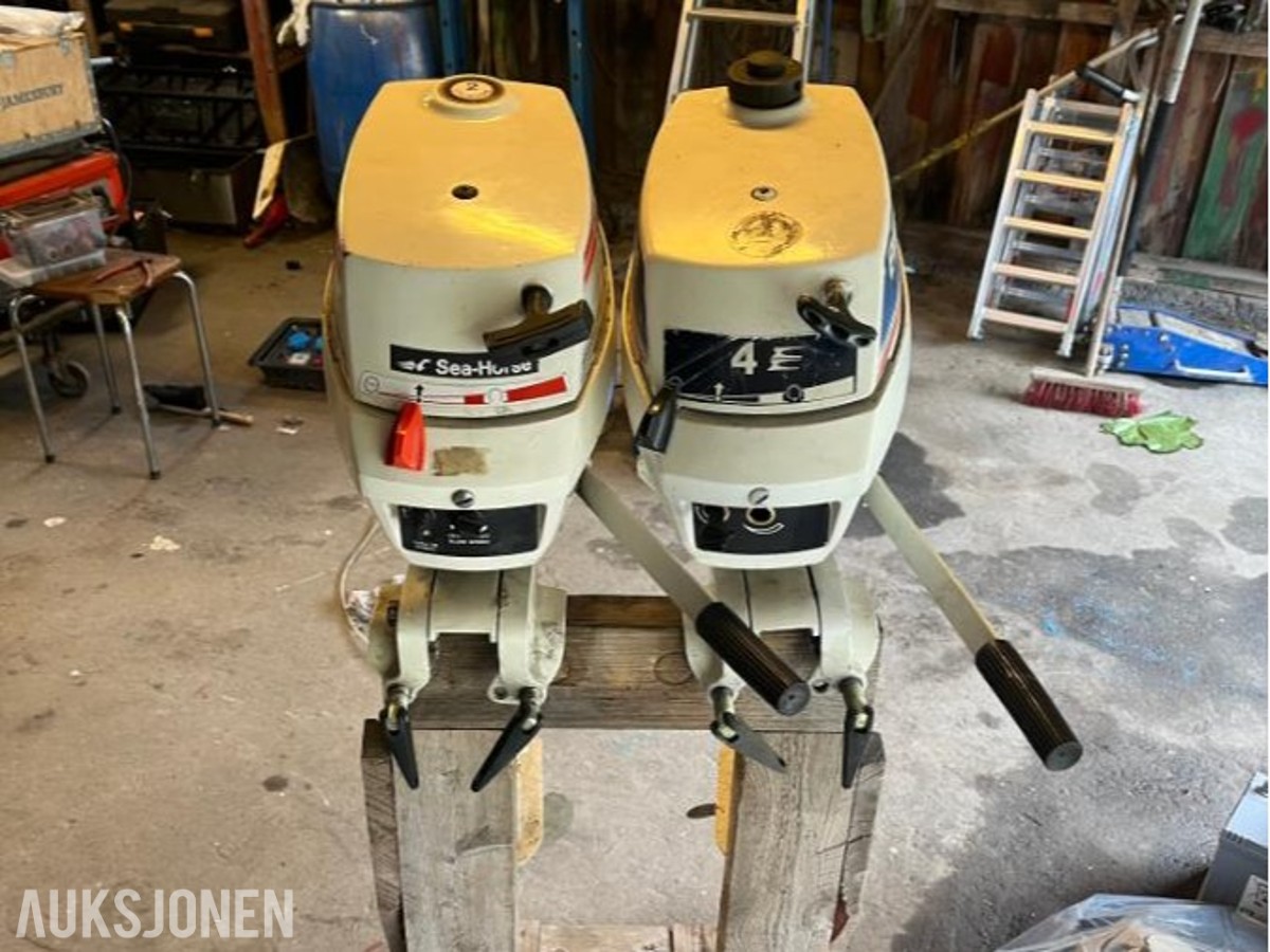 2 stk påhengsmotorer, Evinrude og Johnson, 4hk