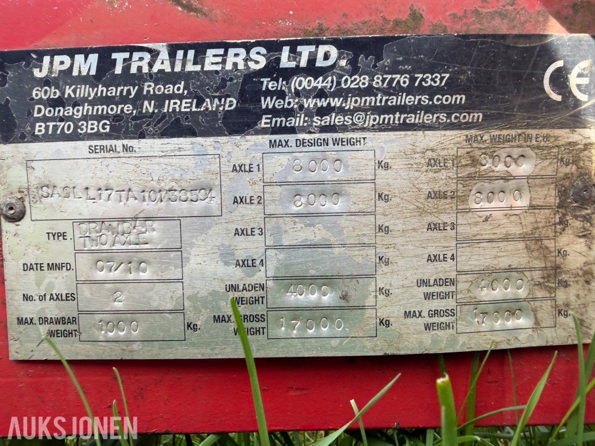 2010 JPM Trailer maskinhenger