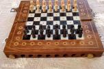 Reisesjakk / cribbage kombinasjonssett (1950-tallet)