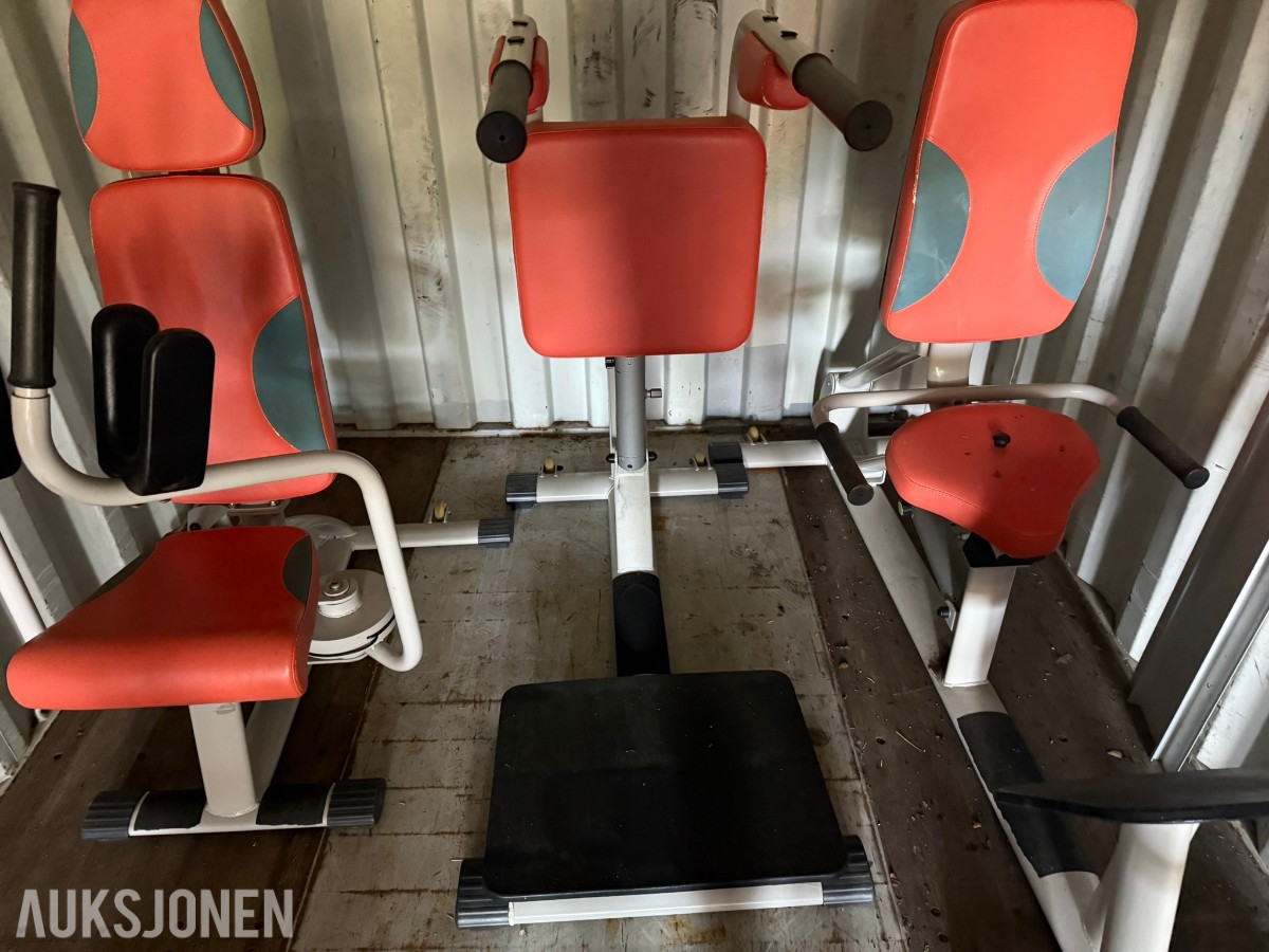 Treningsutstyr – 4 stk. apparater og trimsykkel
