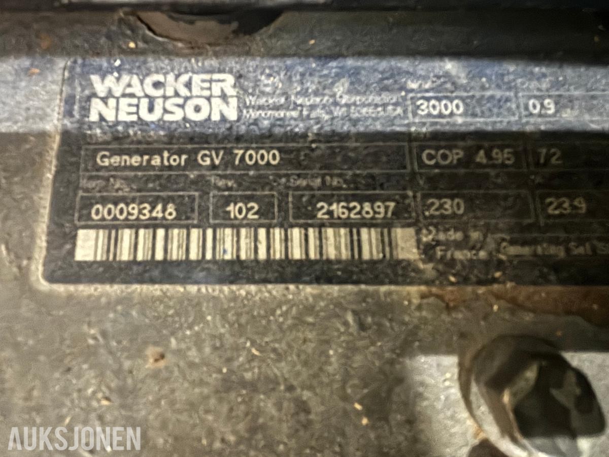 Bensinaggregat - Wacker Neuson GV-7000