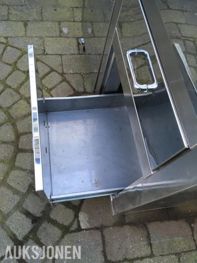Rustfri benk med kum og skuffer Sumex