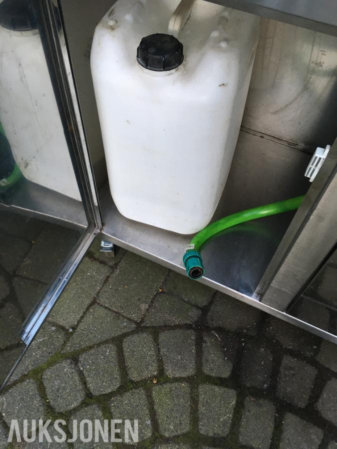 Rustfri benk med kum og skuffer Sumex