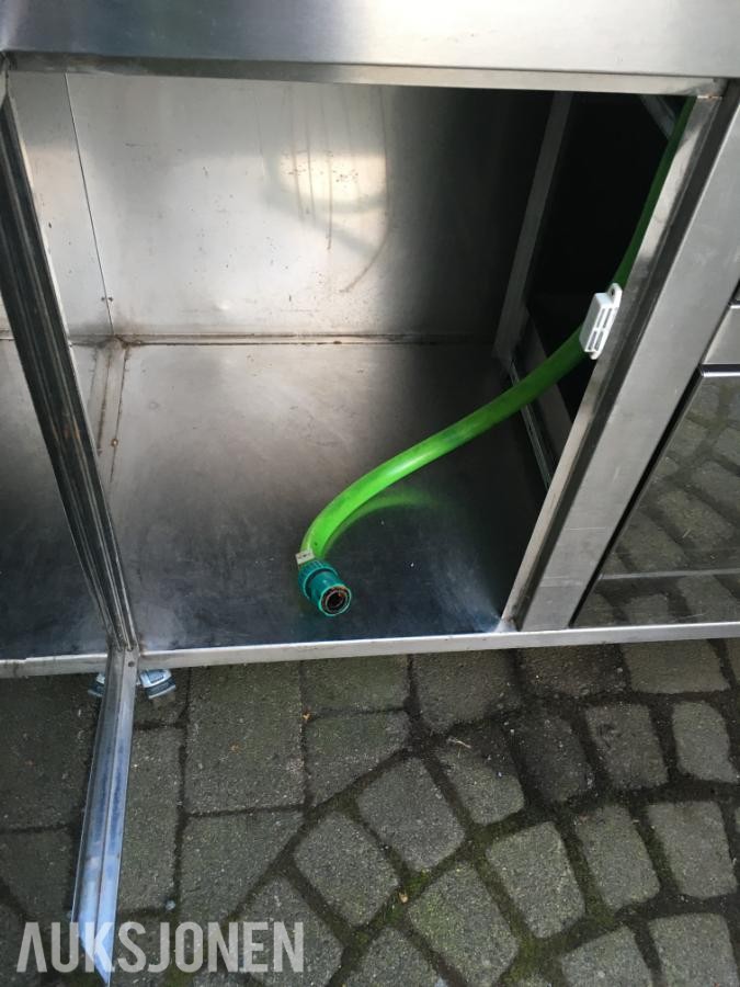 Rustfri benk med kum og skuffer Sumex