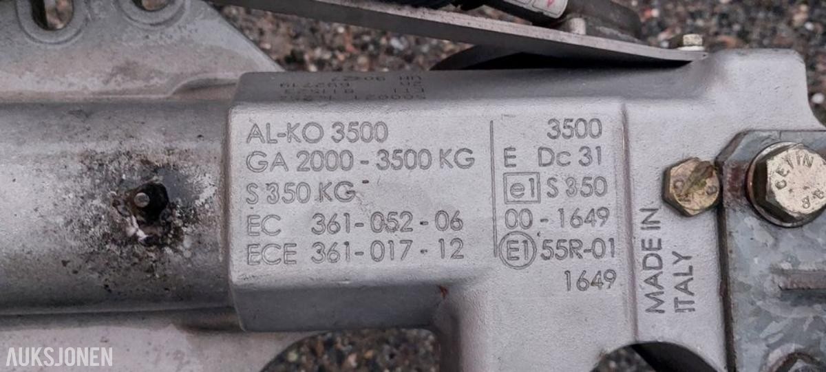 2012 VEZEKO 3500kg biltransporthenger
