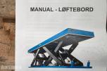 Løftebord TLXL-20/97-4C – ubrukt – 1800 x 1400 mm