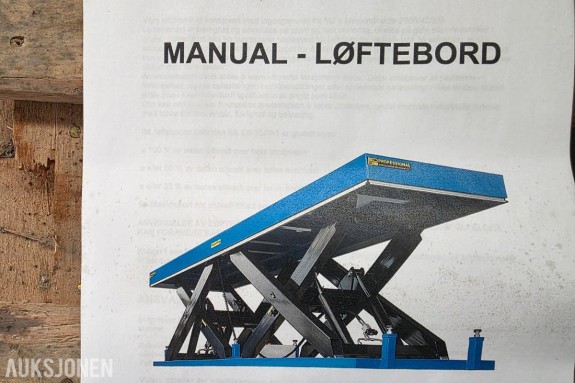 Løftebord TLXL-20/97-4C – ubrukt – 1800 x 1400 mm
