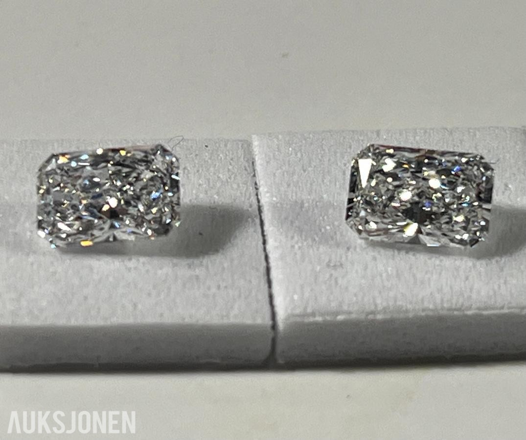 TO DIAMANTER PÅ 2,98 CT TOTALT | D/VVS2 RADIANT | IGI