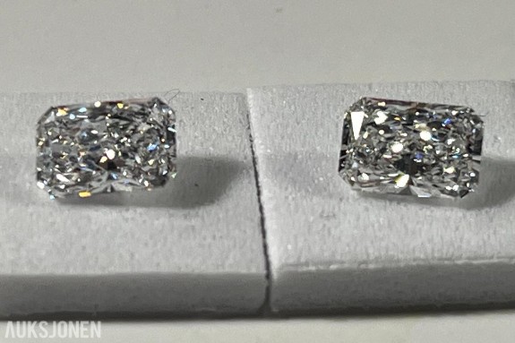 TO DIAMANTER PÅ 2,98 CT TOTALT | D/VVS2 RADIANT | IGI