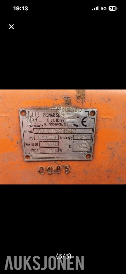 2015 Pronar Puv 4000 HD Vikeplog
