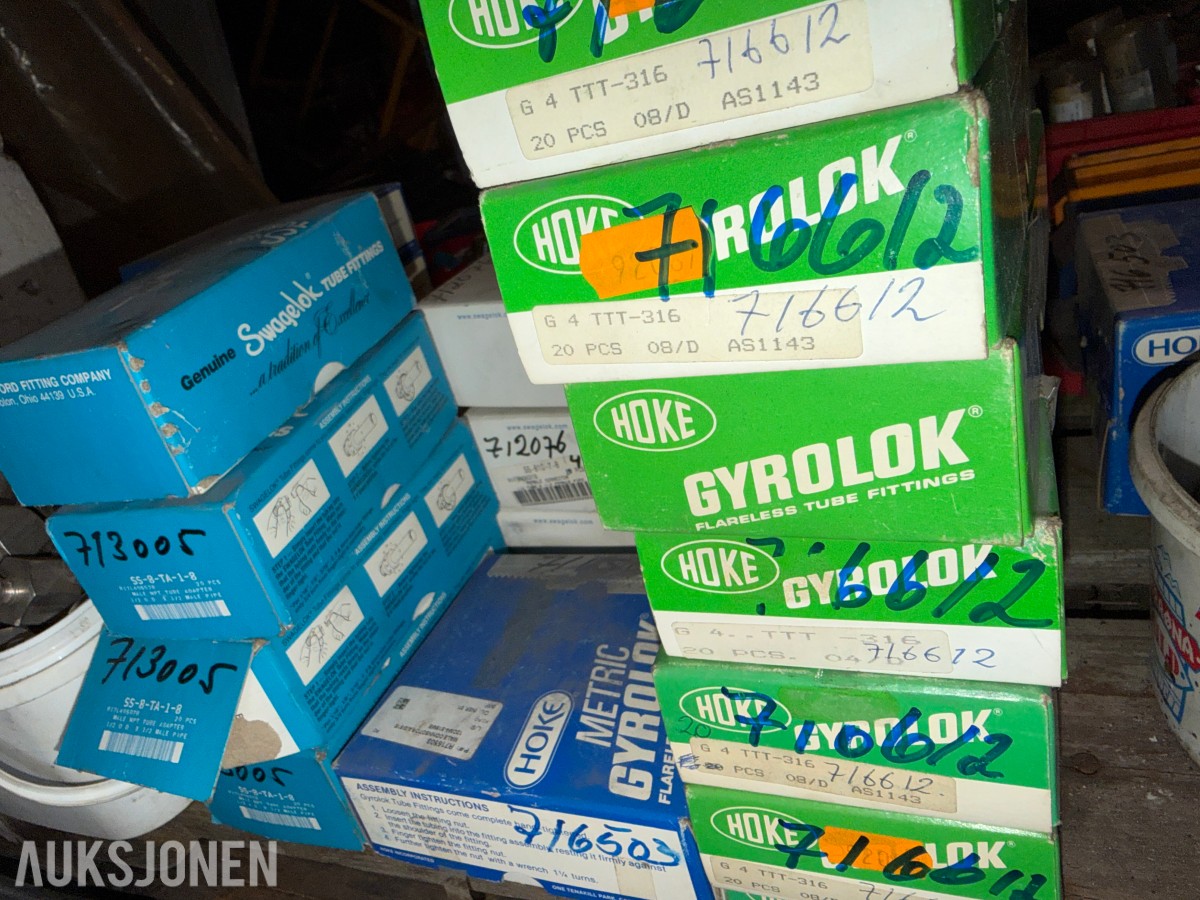 PARTI RØRKOBLINGER OG HYDRAULIKKFITTINGER - HOKE GYROLOK / SWAGELOK