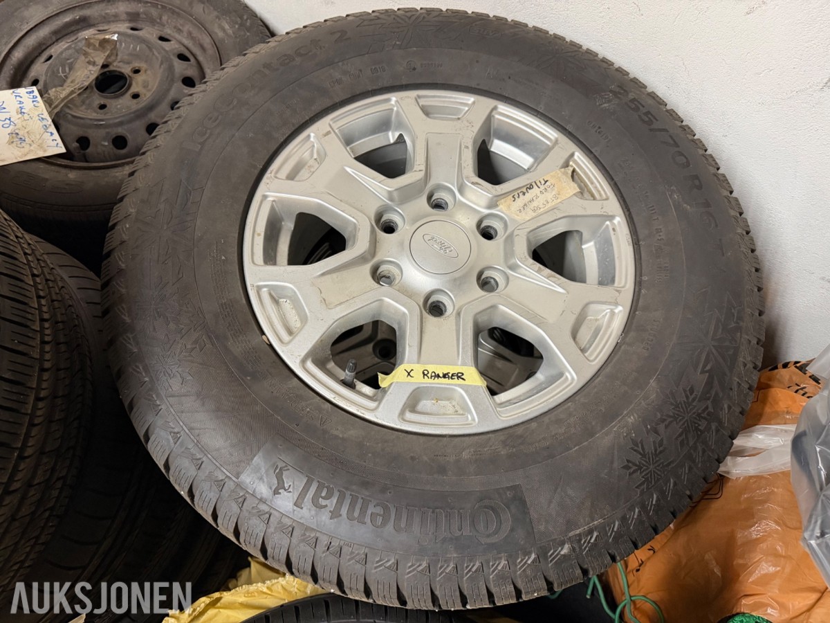 Komplett vinterhjulsett Piggdekk. Ford Ranger.