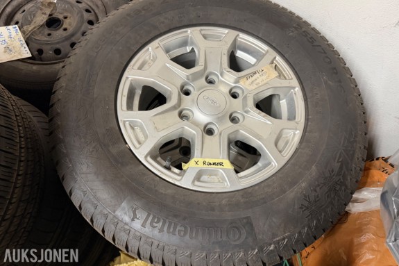 Komplett vinterhjulsett Piggdekk. Ford Ranger.