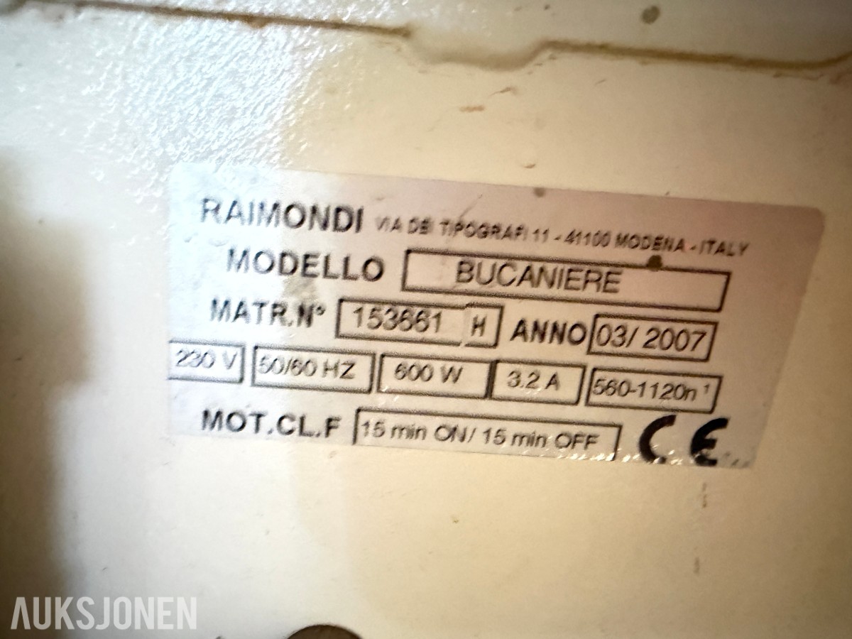 2007 RAIMONDI BUCANIERE FLISSAGER / FLISKUTTERE - 2 STK