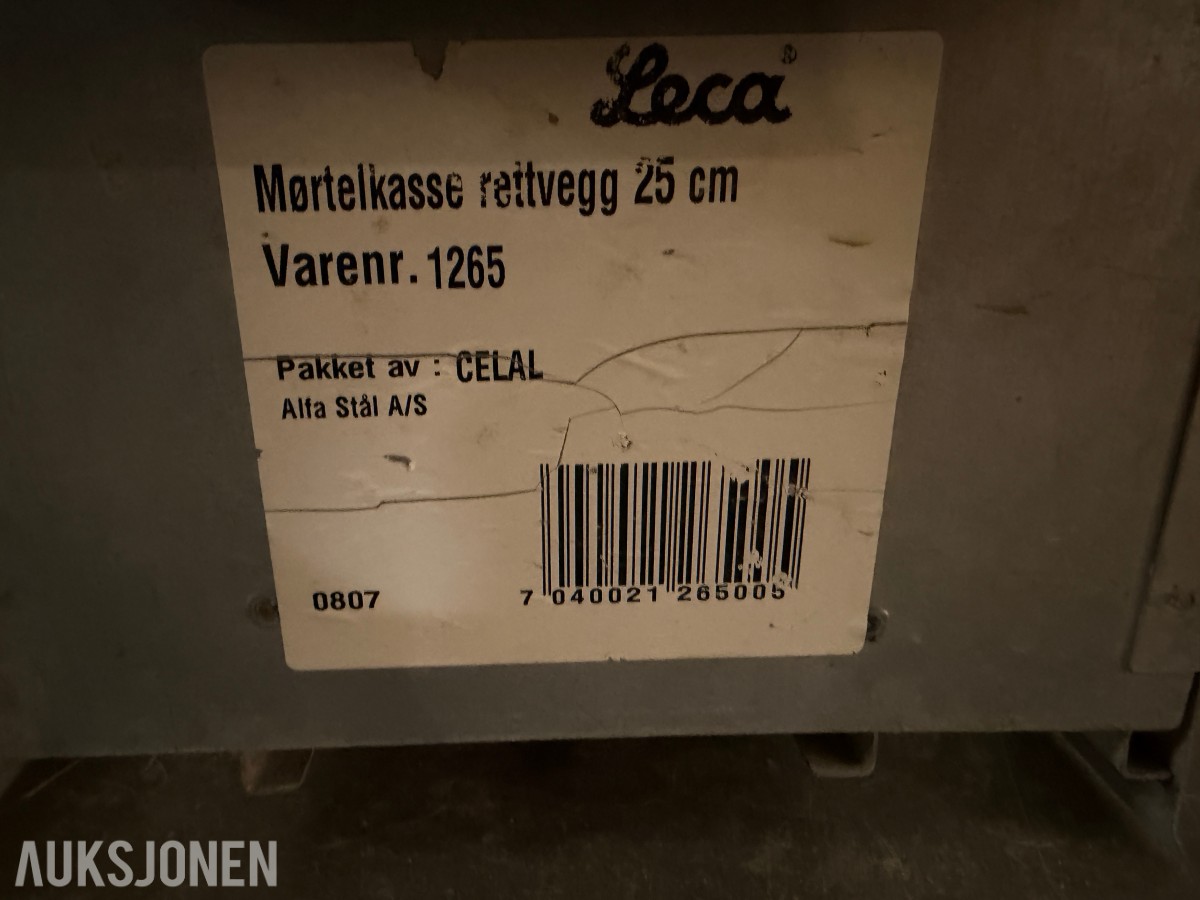 LECA MØRTELKASSER FOR BLOKKMUR - 3STK