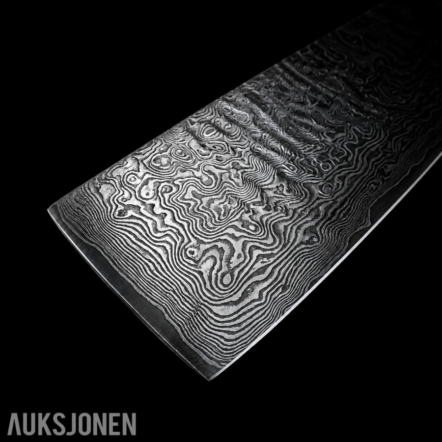 48 TIMERS AUKSJON - Eksklusivt 67-lags Damascus 2-delt knivsett + Fruktkniv