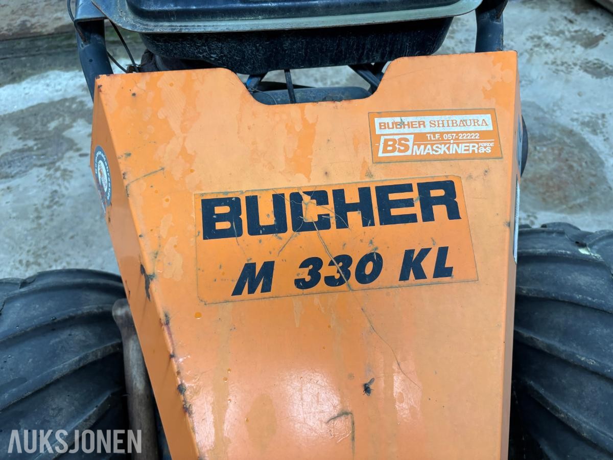 Bucher M330 KL tohjulstraktor med Reform planeringsaggregat