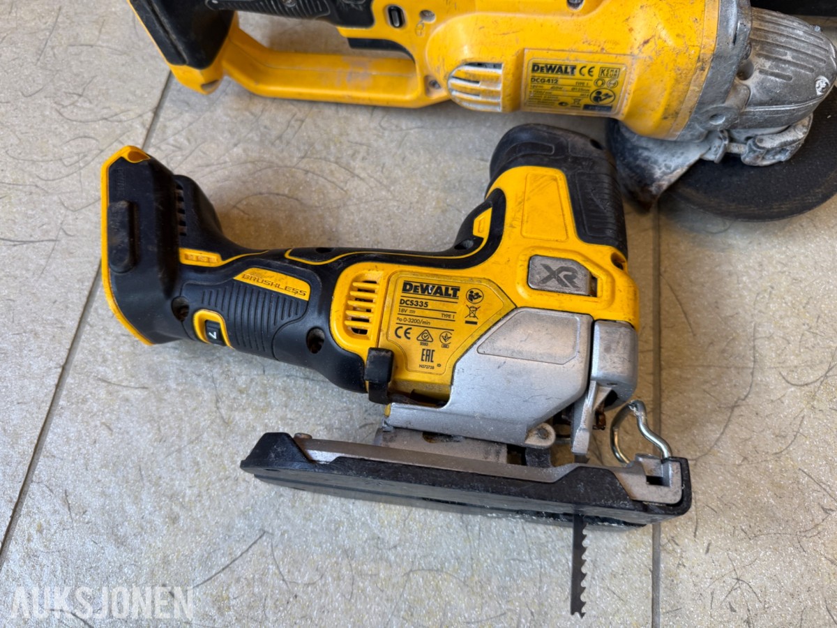 DeWalt verktøypakke 18V XR – sager, driller, batterier og kofferter