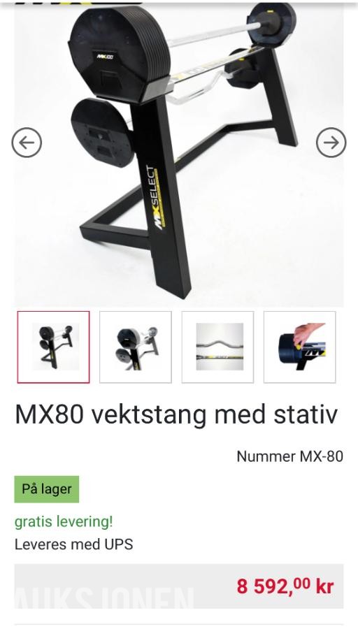 MX 80 vektstang treningsutstyr