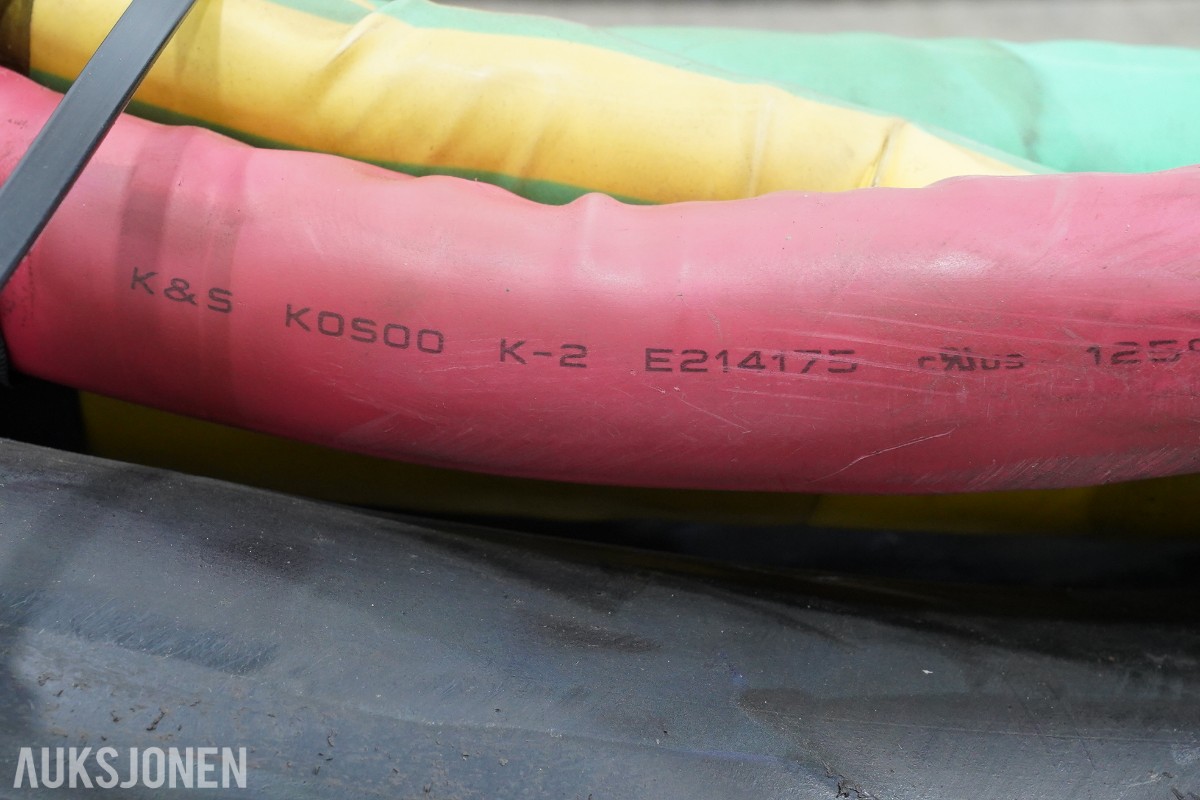 Kraftig Kabel, 4 kabler med kabelsko i begge ender