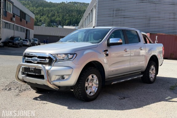 2018 Ford Ranger, 2,2 TDCi LIMETED 4D 160 HK 4X4 AUT HENGERFESTE ACC VARMER KAMERA 