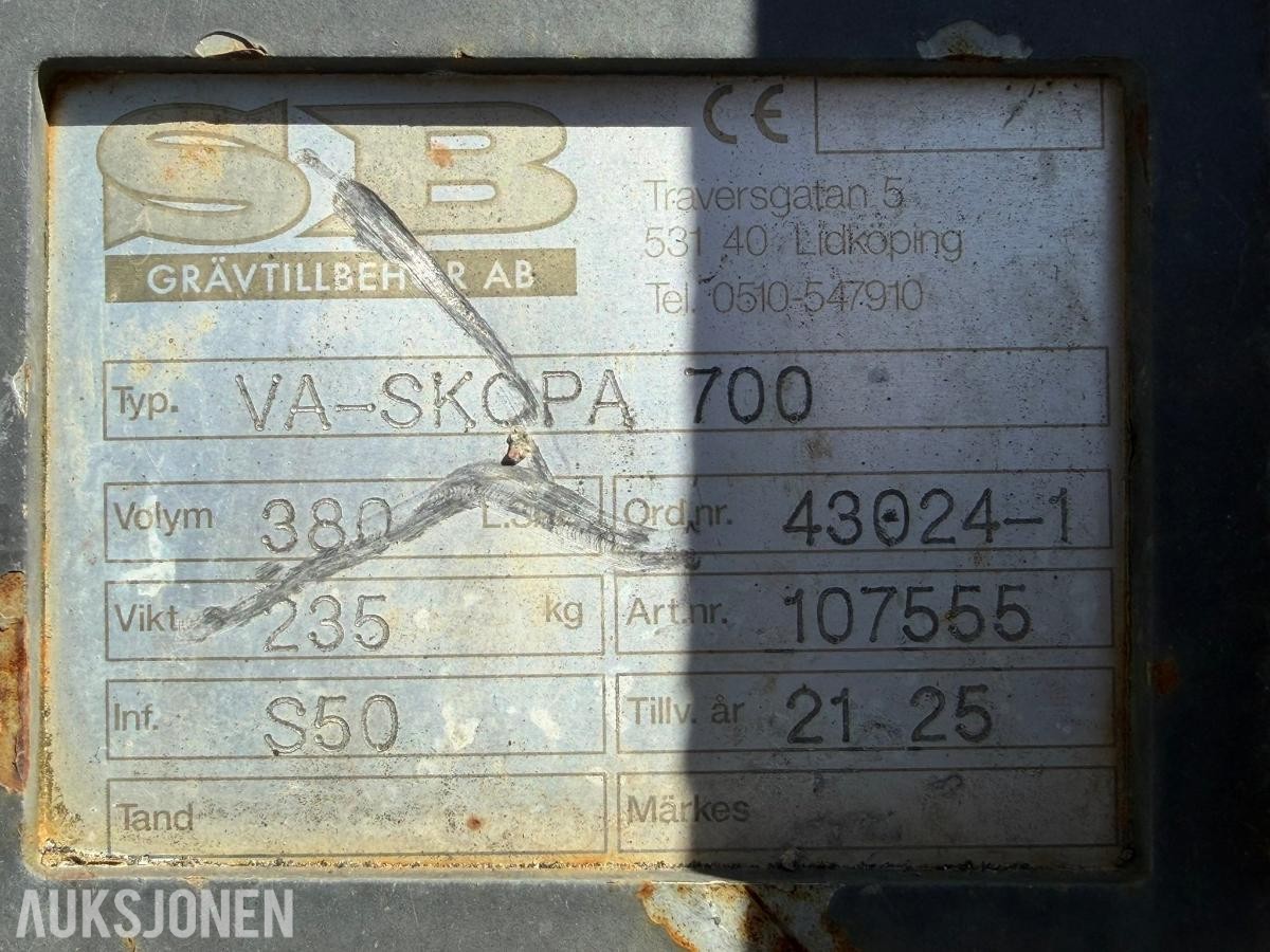 2025 SB graveskuffe med S50-feste