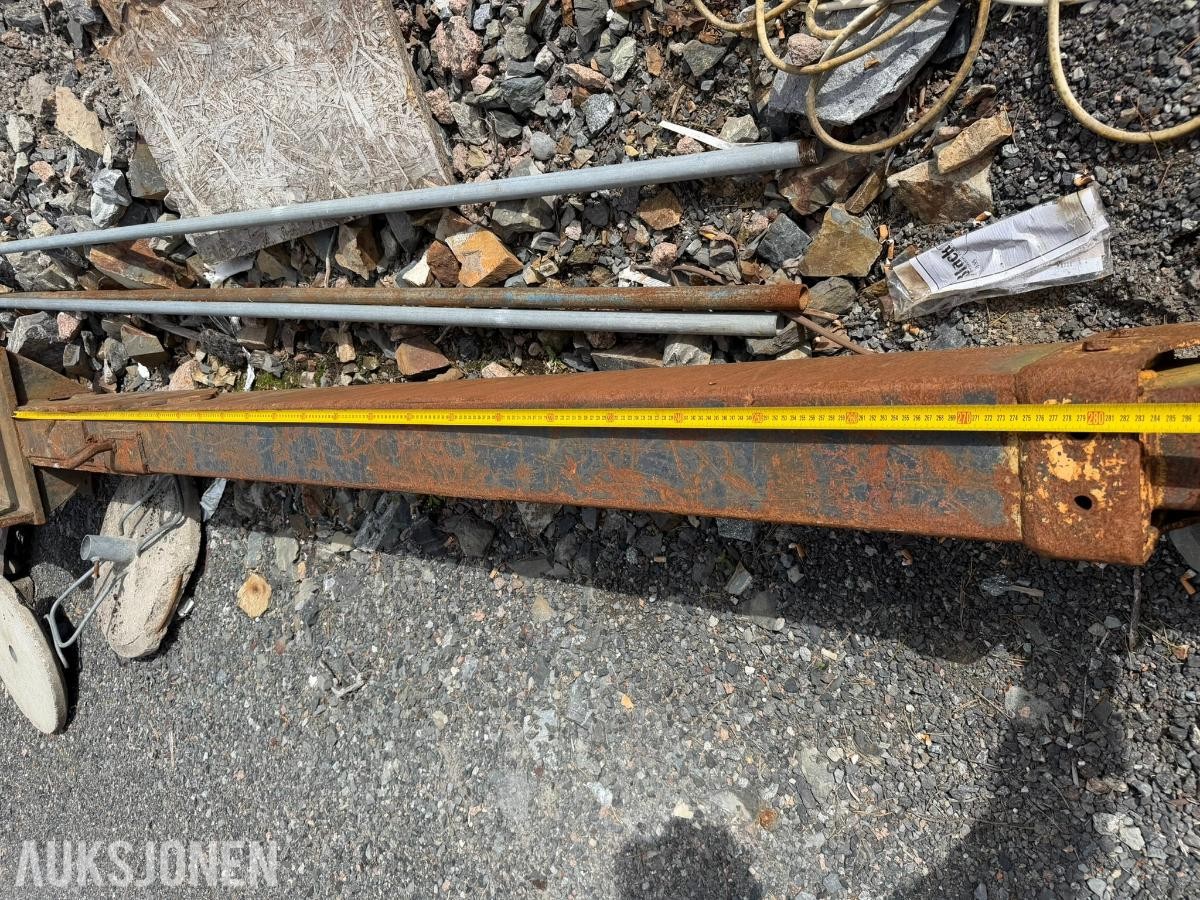 Hydraulisk jibb med S70-feste og utskyv – ca. 280 cm