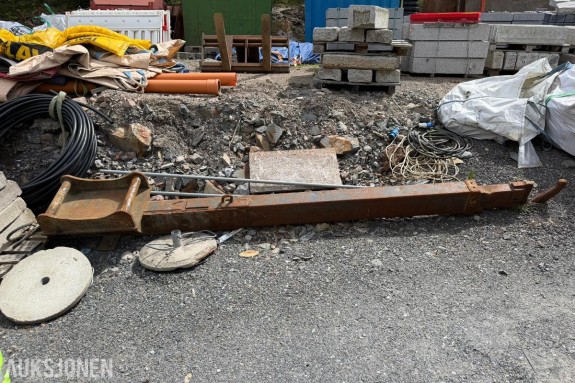 Hydraulisk jibb med S70-feste og utskyv – ca. 280 cm
