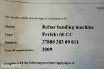 2007 STEMA PEDAX SIMPLEX 60 HV ARMERINGSJERNSAKS – JEVNLIG I DRIFT