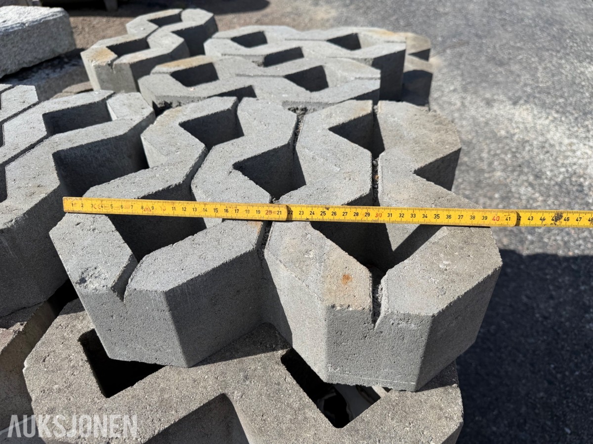 gressarmeringsstein 40x40x10 - 66 stk
