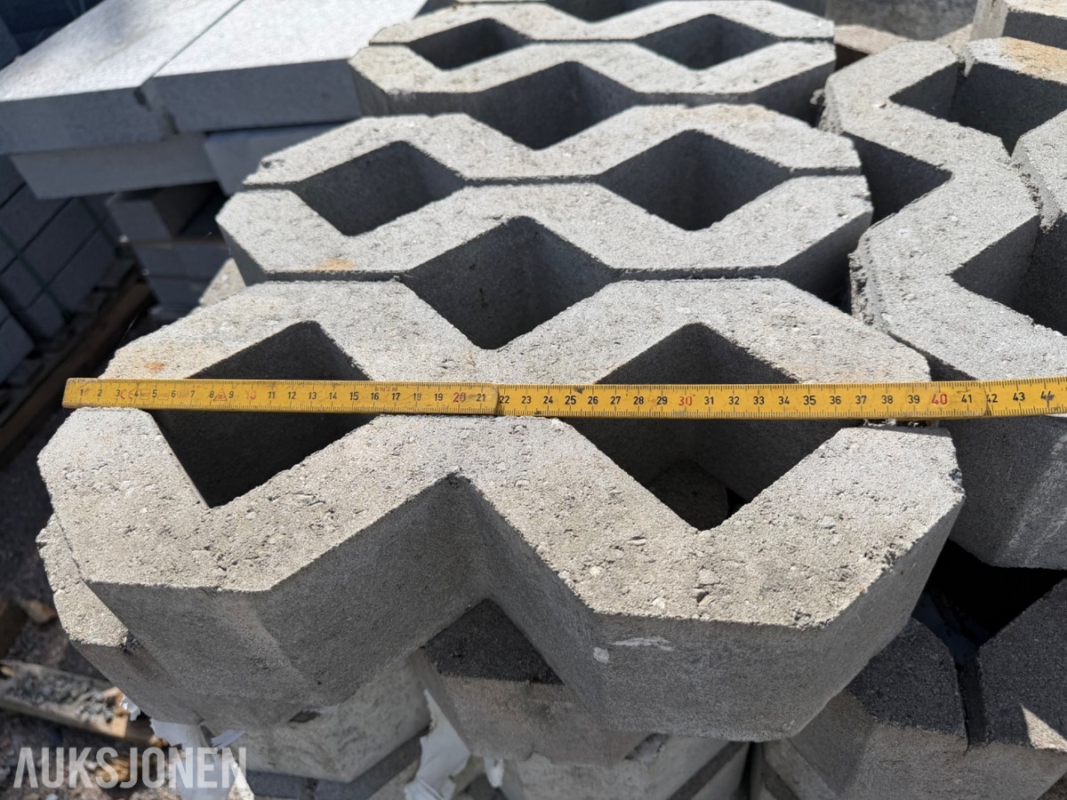 gressarmeringsstein 40x40x10 - 66 stk