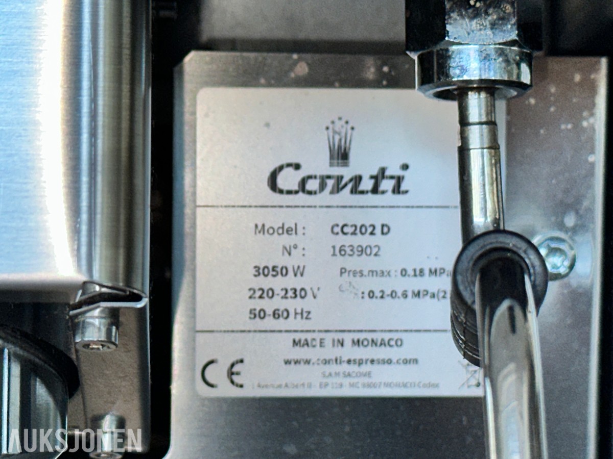 2023 Conti CC202 D – Profesjonell 2-gruppers espressomaskin