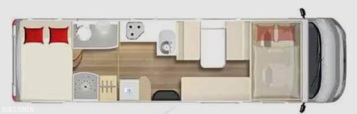 2008 Bürstner stor Campingbil Registrert for 6 personer