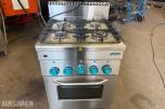 MBM G4SFE6 Storkjøkkenkomfyr – 4 gassbluss – Elektrisk stekeovn/grill