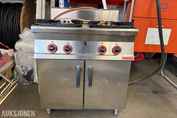 Lotus PC-78G Storkjøkken Gasskomfyr – 4 gassbluss – 18 kW – Propan G30/G31 – Rustfri