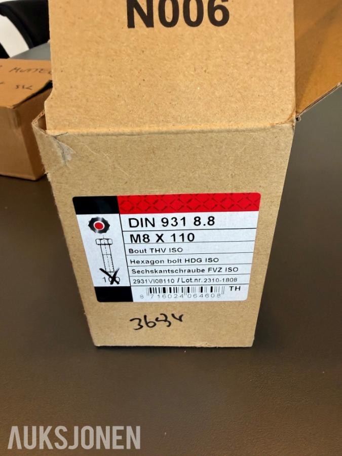 Maskinskruer VFZ 8.8 Diverse M8 galvanisert 