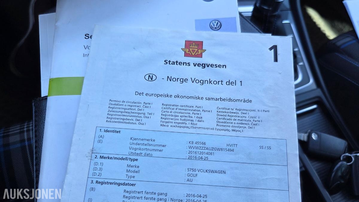 2016 Volkswagen GOLF GTE 1.4-150 Rep objekt, 193000km