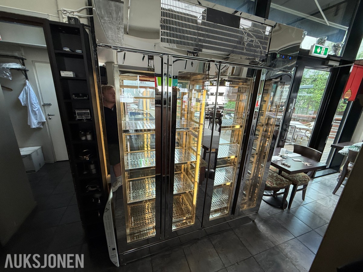 Eksklusivt kjøle-/modningsskap med glassdører – profesjonell restaurantmodell