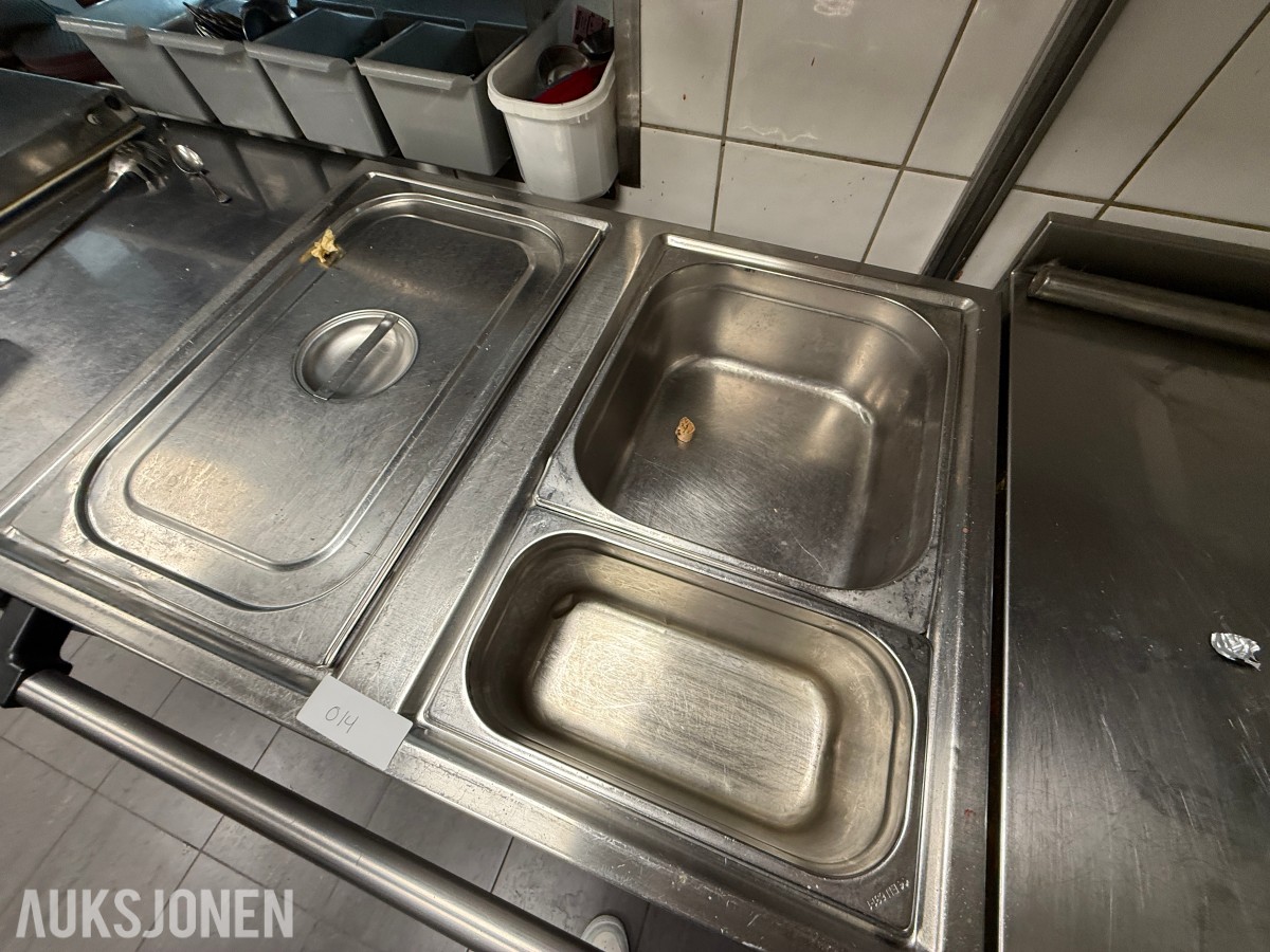 Varmholdningsbenk / tallerkenvarmer i rustfritt stål
