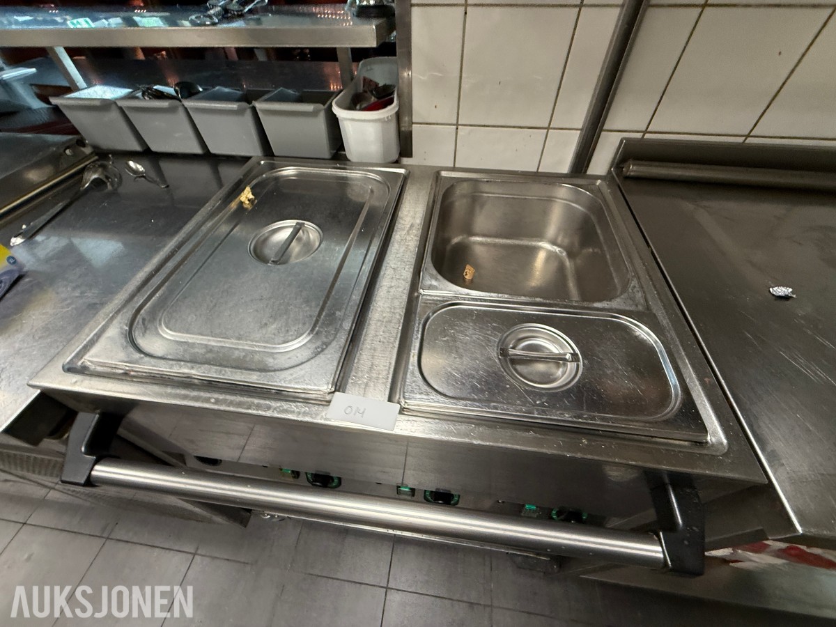 Varmholdningsbenk / tallerkenvarmer i rustfritt stål