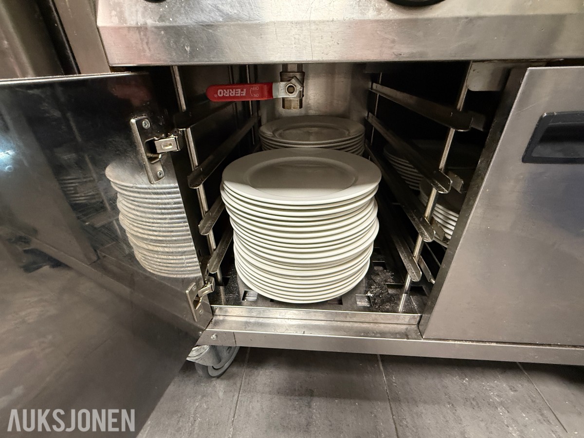 Varmholdningsbenk / tallerkenvarmer i rustfritt stål