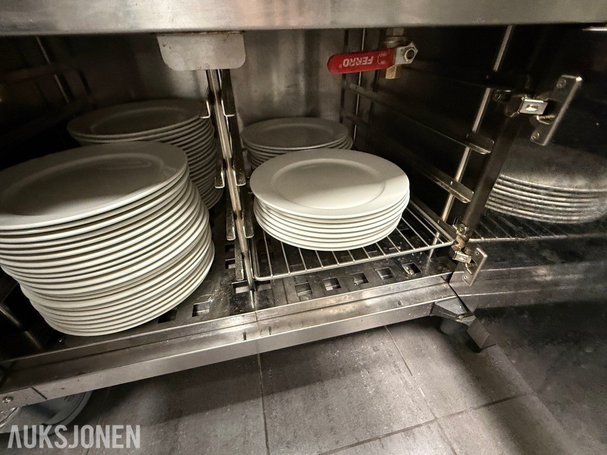 Varmholdningsbenk / tallerkenvarmer i rustfritt stål