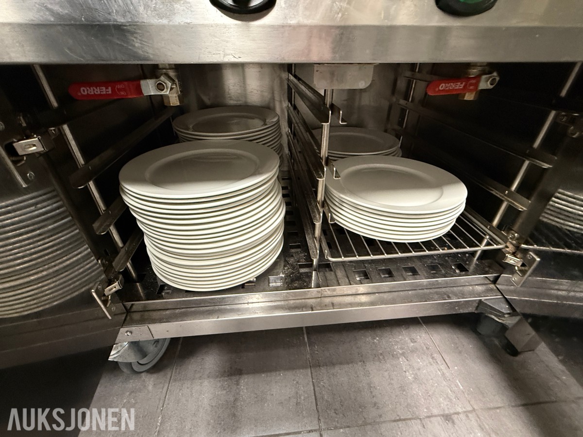 Varmholdningsbenk / tallerkenvarmer i rustfritt stål