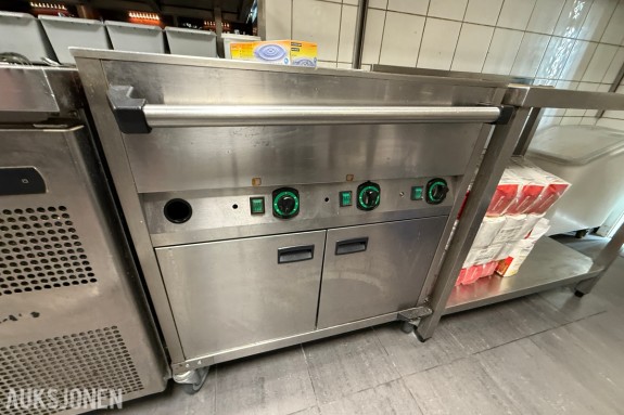 Varmholdningsbenk / tallerkenvarmer i rustfritt stål