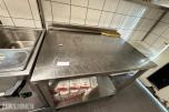 Arbeidsbenk i rustfritt stål med underhylle
