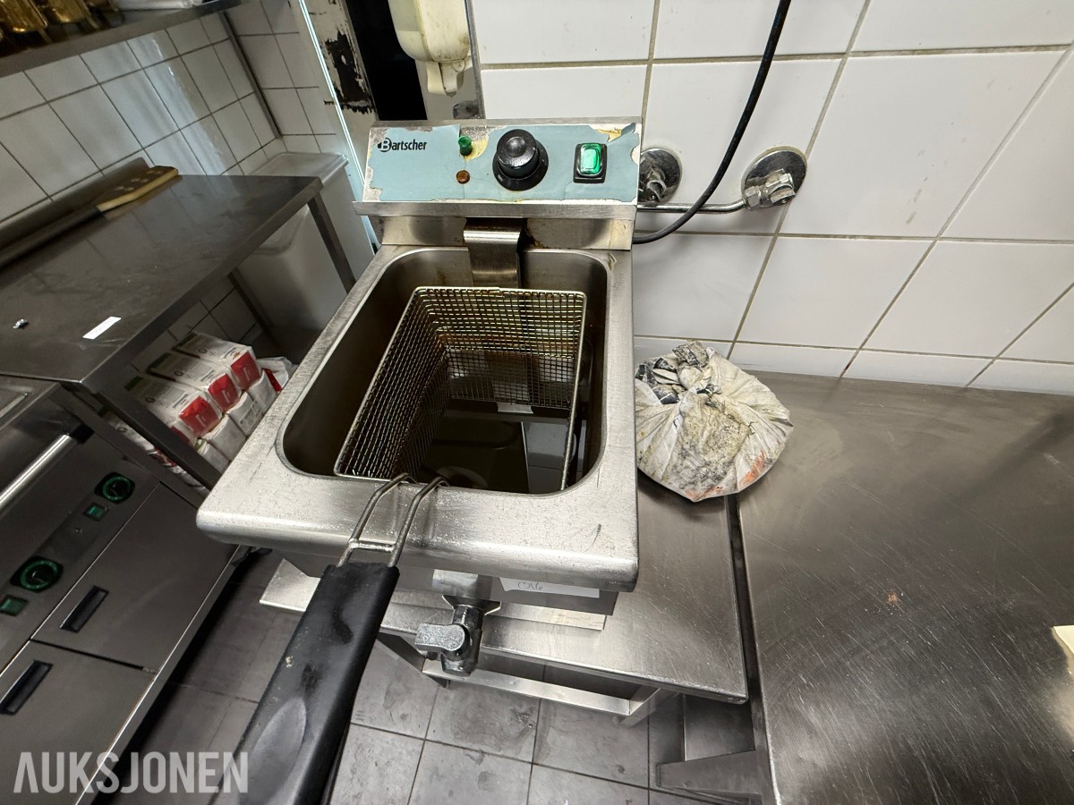 Bartscher elektrisk frityrkoker – profesjonell modell i rustfritt stål